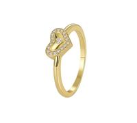Wycian Anillos Oro Anillo De Boda Mujer Oro 14K Au585 Moissanita Corazón Tamaño 6,75 Popular Para Esposa Graduación Joyas