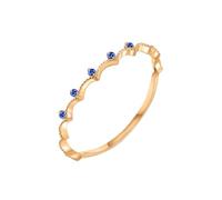 Wycian Anillos Zafiro Mujer Anillo De Boda Oro 18K Corona En Forma De Zafiro Natural Tamaño 6,75 Actualización 3.0 Para Señoras Graduación Joyas