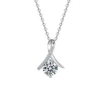 Wycian Collares de moissanita para mujer, dorados, collares ajustables infinito para ella, 40+5 cm/15.7+4.8 cm, 9K White Gold, Oro blanco de 9 quilates, Moissanita