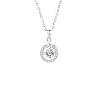 Wycian Collares simples para mujer, collar de moissanita, estrella flotante dorada para ella, 40+5 cm/15.7+4.8 cm, 9K White Gold, Oro blanco de 9 quilates, Moissanita