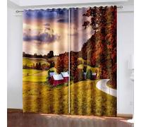 Wycian Cortinas bohemias decorativas para exteriores, multicolor, 2 unidades, poliéster, borde de la ciudad, 138 x 96 cm de alto x 96 cm de ancho para dormitorio