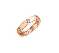 Wycian Forever Ring - Anillo de boda con diamantes reales para ella, oro rosa con diamante de 0,19 quilates, tamaño H 1/2 sólido, no chapado, popular para hermanas, K 1/2, Oro rosa de 9 quilates