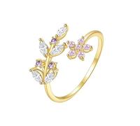 Wycian Matching Rings Gay Ring Gold Damen Fein 9/14 Karat Gelbgold Au375/Au585 Marquise Moissanit Vorsteckring für Frau Popular Schmuck Geschenk, 47 (15.0), Oro amarillo de 14 quilates, Moissanita