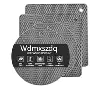 WYCWYQDR Set de 4 Salvamanteles de Silicona, Antideslizantes y Resistentes al Calor, para Hornos, Bandejas y Ollas Calientes, Protege Mesas y Encimeras