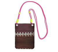WYCZHY Bolsa cruzada de viaje con estampado de cordones de fútbol americano con correa para el hombro para teléfono, pasaporte para caminar, cartera, fucusia, Talla única