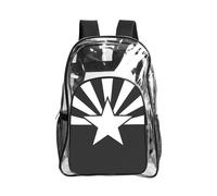 WYCZHY Bolsa transparente resistente con estampado de la bandera de Arizona, bolsa transparente reforzada para playa, deportes al aire libre, viajes