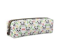 WYCZHY Bonito estuche de piel de panda con estampado de estrellas de bambú para estudiantes, bolsa de gran capacidad para la escuela para herramientas de papelería, Gold, Talla única, Neceser de