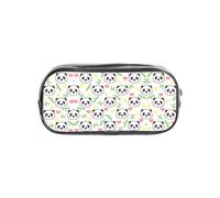 WYCZHY Bonito estuche transparente con estampado de estrellas de bambú panda, bolsa de PVC resistente con cremallera, organizador resistente para marcadores
