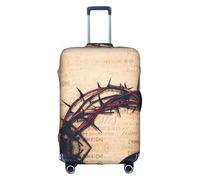WYCZHY Crown of Thorns - Funda para maleta grande con estampado de corona de espinas, funda elástica para maleta con cremallera, protege el equipaje durante el viaje, White, S