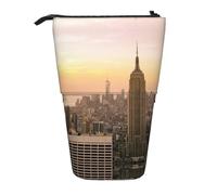 WYCZHY Empire State Building - Estuche para lápices de pie, espaciosas bolsas para lápices, bolsa para bolígrafos, trabajo, oficina, artistas, suministros, Black, Talla única, Organizador de bolsas