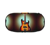 WYCZHY Estuche para lápices de guitarra y bajo, instrumentos musicales de alta capacidad, estuche organizador para bolígrafos, suministros estéticos para adultos, Black, Talla única, Organizador de
