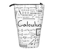 WYCZHY Estuche para lápices de matemáticas Geek Calculus Lindo de pie, espaciosas bolsas para lápices, bolsa para bolígrafos, trabajo, oficina, artistas, suministros, Black, Talla única, Organizador