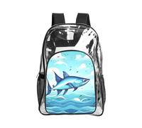 WYCZHY Flying Fish in the Oceans - Bolsa transparente de alta resistencia impresa para playa, deportes al aire libre, viajes