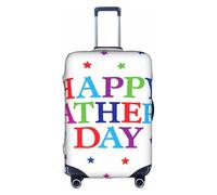 WYCZHY Funda de maleta grande con estampado de estrellas y feliz día del padre, funda elástica para maleta con cremallera, protege el equipaje durante el viaje, White, L