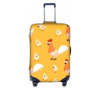 WYCZHY Funda de maleta grande con estampado de pollito, funda elástica con cremallera, protege el equipaje durante el viaje, White, L