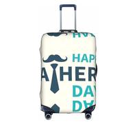 WYCZHY Funda para maleta grande con estampado del Día del Padre Feliz y Elástica con Cremallera, Protege el equipaje durante el viaje, White, L