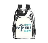 WYCZHY Happy Fathers Day - Bolsa transparente resistente impresa para playa, deportes al aire libre, viajes
