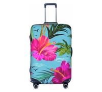 WYCZHY Hello Hawaii - Funda para maleta grande con estampado de Hawái, funda elástica para maleta con cremallera, protege el equipaje durante el viaje, White, M
