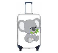 WYCZHY Koala Eat Leaf - Funda para maleta grande con estampado de hojas, funda elástica para maleta con cremallera, protege el equipaje durante el viaje, White, S