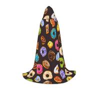 WYCZHY Ring Bread With Jam - Disfraz de cosplay para adolescentes, capa con capucha, bruja, vampiro, mago, baile de máscaras, fiesta de Halloween