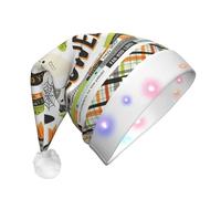 WYCZHY Sombrero de Navidad LED para álbum de recortes, 3 modos intermitentes de Papá Noel, para vacaciones, Halloween