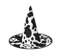 WYCZHY Sombrero plegable de Halloween con estampado de vaca en blanco y negro de 13 pulgadas de alto, gorra de tela Oxford para carnavales