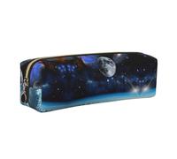 WYCZHY Space Planet - Estuche de piel para lápices, marcadores, bolsa de gran capacidad para la escuela y herramientas de papelería, Gold, Talla única, Neceser de maquillaje