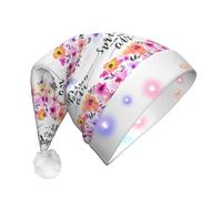 WYCZHY Spring Is In The Air - Gorro de Navidad LED luminoso de Papá Noel, 3 modos intermitentes para vacaciones, Halloween