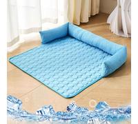 WYDDSX 2025 Pelsbarn Cooling Bed,Pelsbarn Dog Cooling Mat,Pet Cool Pad,Cool Mat for Dogs,Summer Dog Bed,Durable Anti-Scratch Gel Pad (Blue,90 * 90cm)