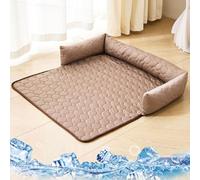 WYDDSX 2025 Pelsbarn Cooling Bed,Pelsbarn Dog Cooling Mat,Pet Cool Pad,Cool Mat for Dogs,Summer Dog Bed,Durable Anti-Scratch Gel Pad (Brown,70 * 70cm)
