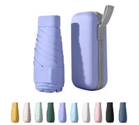 Wydexint Paraguas Plegable, Paraguas Proteccion Uv, Paraguas Portatil, Mini Paraguas, Viene Con Una Caja De Cápsulas, Impermeable y Resistente Al Viento (Púrpura)