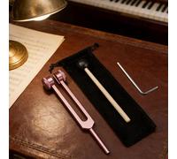 WYFCR Diapasón 128 hz, diapasón de silicona de aleación de aluminio, kit de herramientas de tratamiento de sonido de martillo y martillo de bolsa, tratamiento de sonido (rosa)