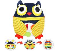 WYFCR Juguetes Hebilla Sensorial, Almohada Busy Board para niños pequeños, Cremallera Viaje Juguetes en Avión Coche Montessori, Educativa Temprana para Autismo Niños Pequeños(Modelo búho)