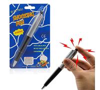 WYFCR Pluma de choque eléctrico, bolígrafo de plástico negro para escribir, bolígrafos impactantes, broma, truco, juguetes. Juguete divertido para estudiantes escolares, bolígrafo de choque para