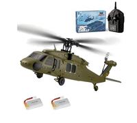 WYFTOY Helicóptero K170 UH60L RC para principiantes adultos, modelo sin barra 2.4G 4CH con retención de altitud, motocicleta dual sin escobillas, giroscopio 6
