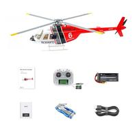 WYFTOY Helicóptero RC para adultos, FLY-WING Bell 206 V4 470 Class Helicóptero RTF con modos de vuelo duales, 2.4G 6CH, retención GPS, modelo de acrobacia aérea 3D