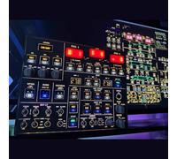 WYFTOY MAX - Panel superior de carcasa de metal ligero e interruptores táctiles para MSFS 2020/2024 - Alimentado por USB, brillo ajustable, compatible con Windows Flight Sim Home Cockpit (A107)