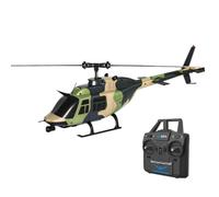 WYFTOY RC ERA C138 BELL 206 Helicóptero 2.4G 6CH sin Aileron Helicóptero con retención de altitud escala 1/33 (versión RTF/azul y blanco) (camuflaje)