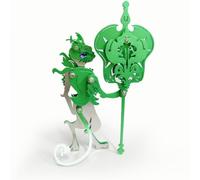 WYFTOY Rompecabezas de criatura mágica de metal 3D para adultos, kit de modelo mecánico de gato anciano, modelo de montaje mecánico steampunk, adorno creativo de casa (versión de kit/63 piezas/verde)
