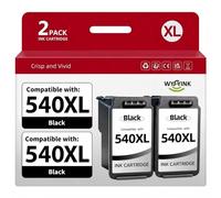 WYFYINK PG-540XL - Cartuchos de tinta negra de repuesto para Canon 540 | 650 páginas cada una, alto rendimiento, para Pixma TS5150 MG3600 MG3650S TS5151 MG4250 TS5100 MG3650 y más