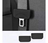 WYFZ 2 Piezas Funda Hebilla Cinturón Seguridad para Ford Puma ST 2020-2023 2024, Protector Silicona Cubierta Clip Silenciador Anti-Arañazos,Black-A