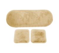 WYFZ 3 Piezas Cojín de Asiento de Felpa de Invierno Coche para VW Caddy 4 (IV) SA I 2015-2020 -, Asiento Coche Antideslizante Lavable A Máquina Extra Suave y Cálido,Beige