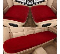 WYFZ 3 Piezas Cojín de Asiento de Felpa de Invierno Coche para VW T4 | Typ 70 | Bj. 1990-2003, Asiento Coche Antideslizante Lavable A Máquina Extra Suave y Cálido,Red