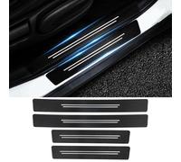WYFZ 4 Piezas Fibra Carbono Protector Umbral Puerta Coche para Dacia Duster II 2018-2021, Antide Slizante AntiarañazosAutomóvil Estribos de Coche de Fibra de Carbono