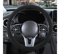 WYFZ Funda Volante De Coche para Citr-oen C8 C6 C5 C4L C4 C3 C2 C1, Protectores de Cuero de Gamuza con Tacto Suave Elástica Duradera a la Moda Ideas Regalos,Black O