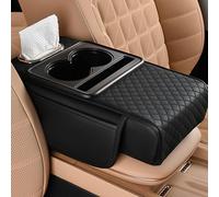 WYFZ Mejorado Funda Reposabrazos Coche para Chevy Trax 2024 2025, Cojín Reposabrazos Automóvil con Portavasos y Almacenamiento Accesorios Coche Interior,Black