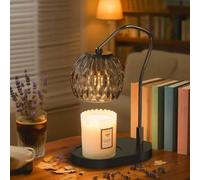 WYghyronic Lámpara Calentadora de Velas con Temporizador y 4 Niveles de Luz, Calentador Eléctrico para Velas en Tarro, Decoración Hogar, Incluye 2 Bombillas