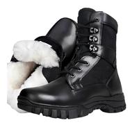 Wygwlg Botas Tácticas Altas De Senderismo Para Hombre Cálidas Con Cordones Transpirables Antideslizantes De Invierno, Botas Combate Para El Desierto, Para Pesca, Jungla, Running, Etc(36 EU)