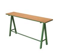 WYHBXD Mesa Alta de Jardín Exterior, Bar Polywood con Estructura Acero, Auxiliar Estrecha para Balcón, Terraza y Patio, Resistente a la Intemperie, Verde(Green,120cm/47)