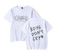 WYHMCNHM Rels B Merch - Camiseta unisex de manga corta con logotipo "Don't Cry", blanco, XXL
